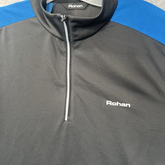 Rohan Men's Core Silver Zip 1/4 Shirt Size M Grey Walking Hiking Sun Protecting - Picture 3 of 11